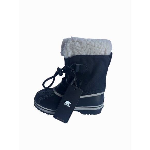 Sorel Children’s Sz 10 Yoot Pack Winter Snow Boots Nylon Black New - Picture 4 of 9